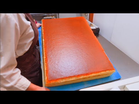 Видео: Придерживайтесь, пока не будет изготовлена ​​древняя японская гигантская кастелла без добавок! ASMR