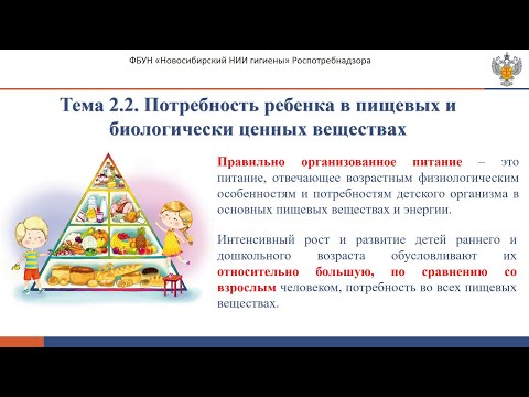 Видео: Потребность ребенка в пищевых и биологически ценных веществах