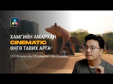 Видео: Хамгийн "AMAРХАН" cinematic өнгө тавих арга | Davinci Resolve Tutorial
