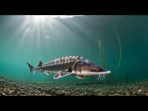 Видео: Как осетры делят корм с кои