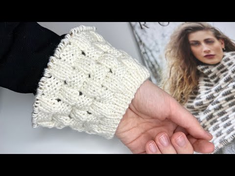 Видео: Восхитительный узор! 😍🔥 Ажурная шахматка спицами! Идеально для свитеров, джемперов, кардиганов!