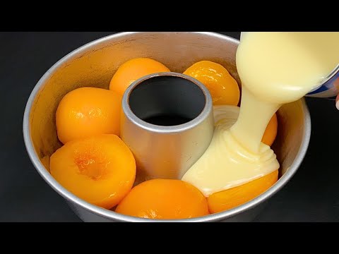 Видео: Взбитое сгущённое молоко с персиками! Вкуснейший итальянский десерт без выпечки!