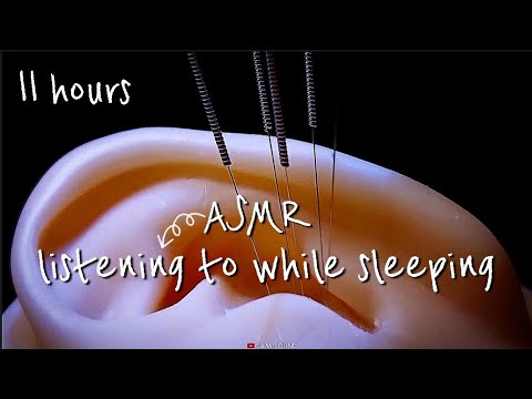 Видео: ASMR  [11 часов😲] Прослушивание ASMR во время сна💖 ★Очистка ушей, массаж ушей и различные триггеры★