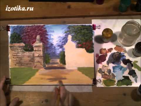 Видео: Ворота в волшебный сад. Гуашь. Часть 2