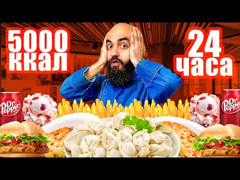 Видео: 5000 ККАЛ ЗА 24 ЧАСА ЧЕЛЛЕНДЖ! Все пошло по