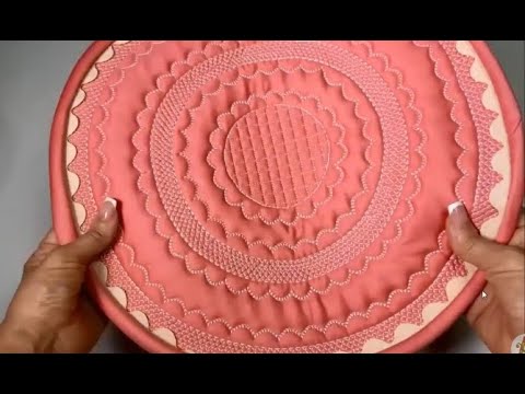 Видео: Пэчворк Салфетка Стежка декоративными строчками Мастер класс Валентина Букеева