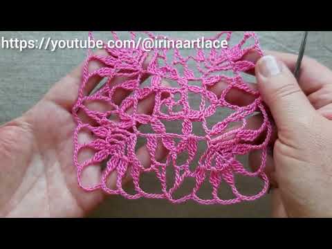 Видео: Большой ажурный квадрат крючком. Вязание из мотивов