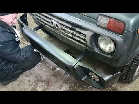 Видео: Установка переднего бампера Нива Урбан нового образца. 11 января 2023 г.