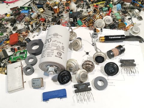 Видео: Купил и отпаял радиодетали из плат. Пусковой конденсатор, ферритовые кольца