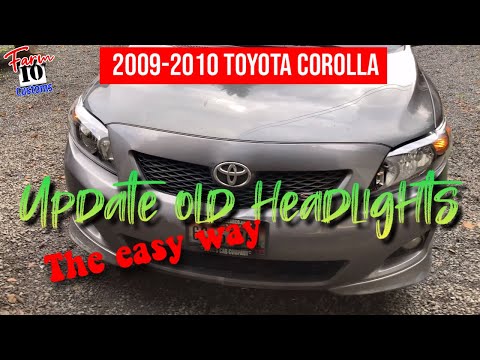 Видео: Toyota Corolla 2010 года, замена фар
