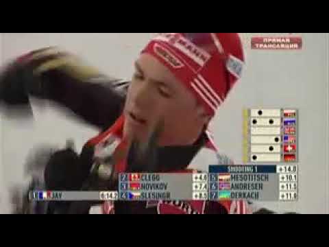 Видео: биатлон кубок мира 2008-2009 7 этап Ванкувер эстафета мужчины