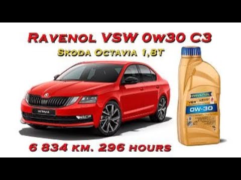 Видео: Ravenol VSW 0w30 C3 (отработка из Skoda 1.8 TSi, 6 834 км., 296 моточасов).