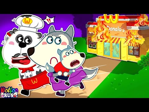Видео: Ай-ай! McDonald's загорелся | Учимся правилам пожарной безопасности | Wolfoo Russian