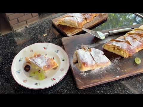 Видео: ДЕСЕРТ ДЛЯ ЛЕНИВЫХ. ШТРУДЕЛЬ ИЗ СЛОЕННОГО ТЕСТА 🍏#штрудель #штрудельсяблоками#вкуснопростоибюджетно 
