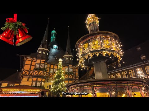 Видео: Вернигероде 🎄 Рождественский рынок 🎄 Ночью [4K]