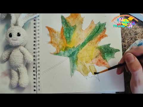 Видео: #какрисовать #урокирисования #краскиосени #клён #акварель #art #искусство #акварельныйскетч #художни