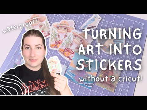 Видео: Как я делаю наклейки (без Cricut) 🌸 самодельные наклейки для моего художественного магазина