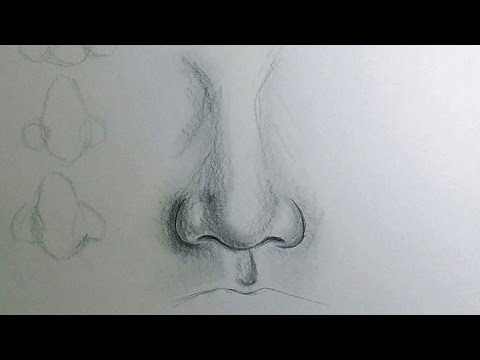 Видео: Как нарисовать нос