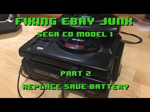 Видео: Ремонт хлама с eBay — Sega CD Model 1 — Часть 2. Замена аккумулятора