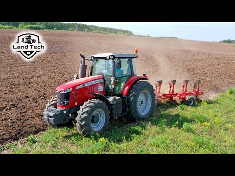 Видео: Спустя 36 лет работы на Т-150К получил новый трактор Massey Ferguson 7720S! Вспашка плугом UNLU!