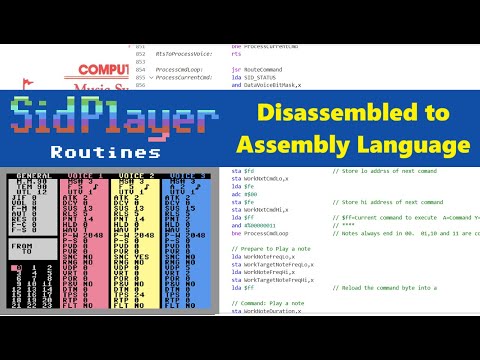 Видео: Расширенный Sidplayer от COMPUTE! для C64, дизассемблированный в исходный код на языке ассемблера...
