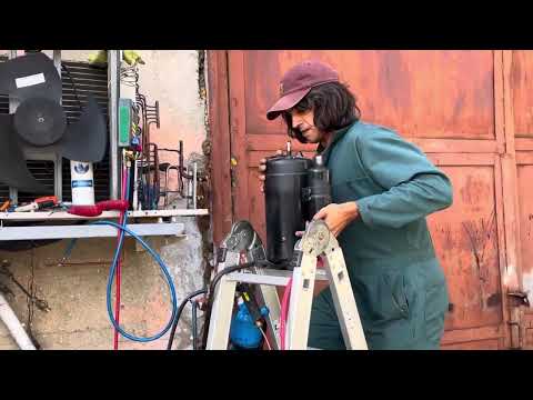 Видео: Заміна компрессора чіллера, промивка системи, заправка холодоагентом ЕСО 22. 