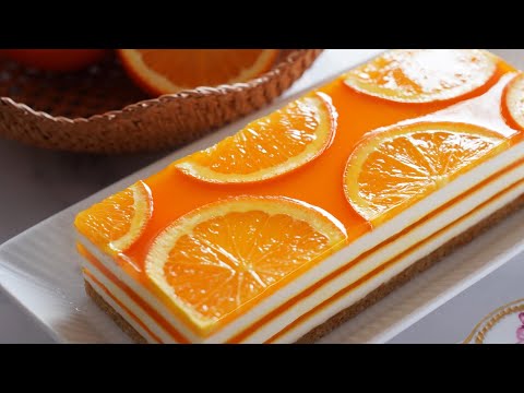 Видео: Апельсиновый торт с большим количеством апельсинов🍊 Очень вкусно🤤 / Без выпечки / Апельсиновое желе