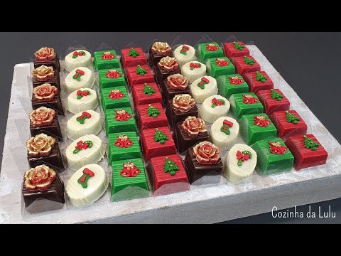 Видео: Узнайте, как сделать 4 шоколада на Рождество с вкусными начинками!