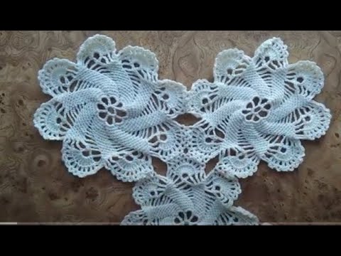 Видео: Красивый узор крючком для скатерти. Красивый мотив крючком. Мастер класс ч-1