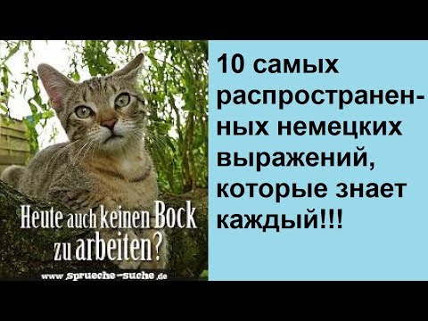 Видео: 10 самых распространенных немецких выражений, которые знает каждый!!!