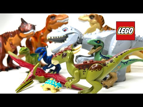 Видео: Обзор коллекции лего динозавров Мир юрского периода! Review of the Lego dinosaur Jurassic World!