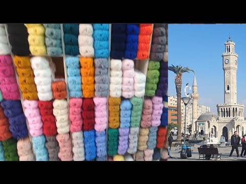 Видео: Сколько стоит турецкая пряжа в Турции/Прогулка в Кемералты#пряжа #кружево#аксессуары#чтокупила#измир