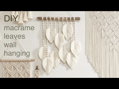 Видео: DIY | macrame leaves wall hanging | макраме листья настенные