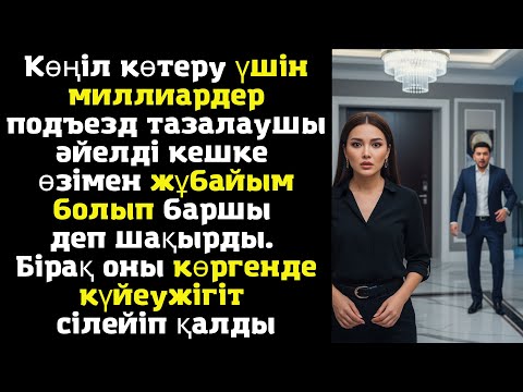 Видео: Көңіл көтеру үшін миллиардер подъезд тазалаушы әйелді кешке өзімен жұбайым болып баршы деп