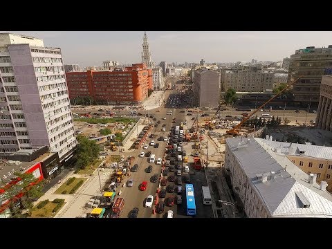 Видео: По Садовому на квадрокоптере