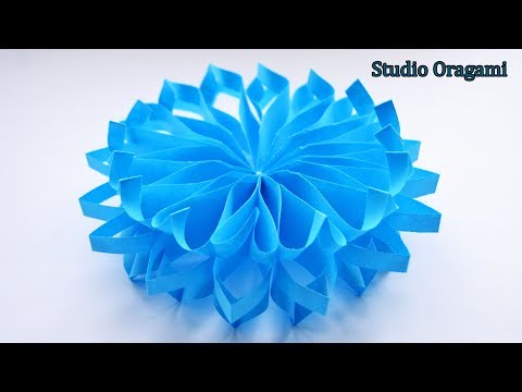 Видео: Объемная 3d снежинка из бумаги.
