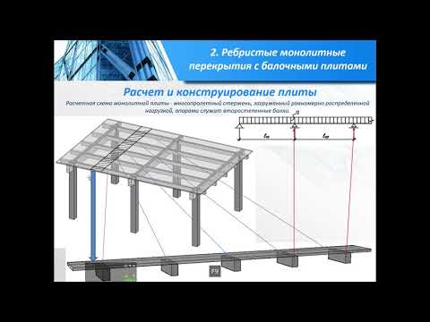 Видео: тема 2 Расчет монолитных железобетонных перекрытий  часть 1