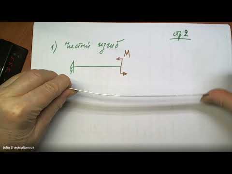 Видео: Сопромат Плоский изгиб (лекция №1)