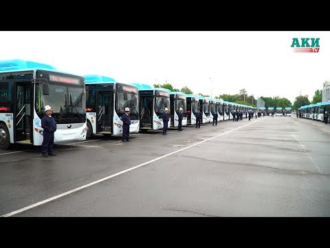 Видео: 60 новых автобусов приехали в Бишкек