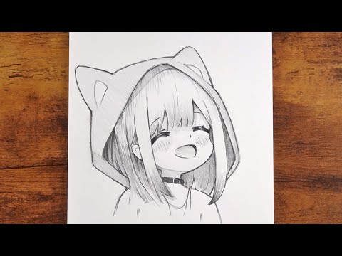 Видео: Эскиз худи «Happy Kitty»! ✨| Как нарисовать девочку