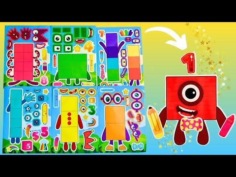 Видео: NUMBERBLOCKS! Сделай сам: наклейки с лицом из блоков с цифрами