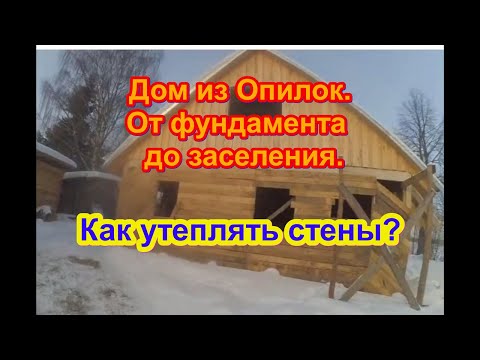 Видео: Дом из опилок от и до, как утеплить стены?