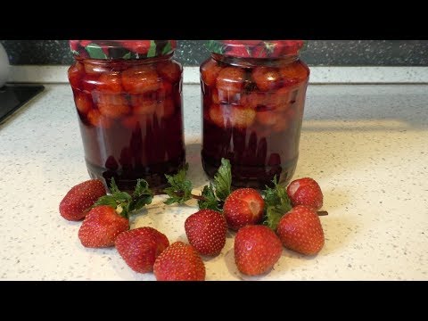 Видео: Клубника в сиропе с мятным вкусом. Без Варки.