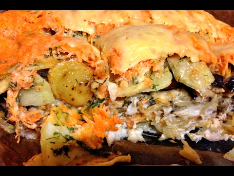 Видео: Скумбрия на овощной подушке в мультиварке