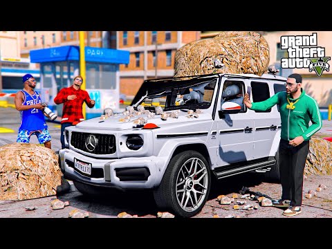 Видео: РЕАЛЬНАЯ ЖИЗНЬ В GTA 5 - ЭТО СБРОСИЛИ НА MERCEDES G63 С КРЫШИ! 🌊ВОТЕР