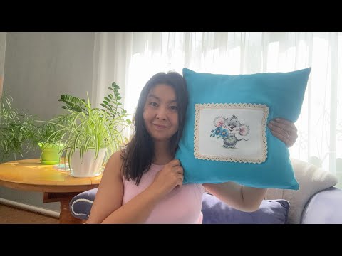 Видео: Оформленные работы. Вышивка крестом Дом родителей.