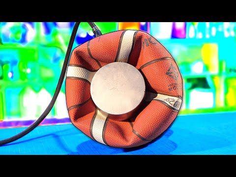 Видео: СМОЖЕТ ЛИ БАСКЕТБОЛЬНЫЙ МЯЧ ОТОРВАТЬ МОНСТР МАГНИТ?