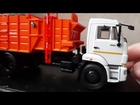 Видео: Обзор масштабной модели мусоровоза МКМ 4503 на шасси КАМАЗ 43253 от производителя ПАО КАМАЗ.