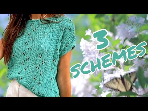 Видео: Три чудесных кофточки, схемы вязания. Three wonderful blouses, knitting patterns.