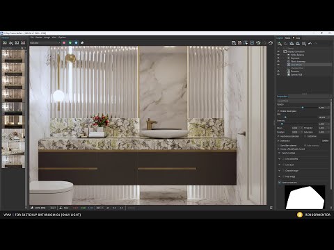 Видео: Настройки рендеринга и цветовая коррекция буфера кадра — Vray для Sketchup